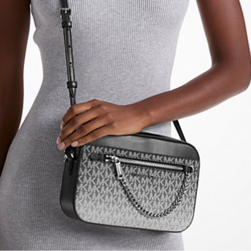 MICHAEL KORS Jet Set Lg Ombré Signature Logo EW Crossbody Body East West 
Black - Picture 4 of 16